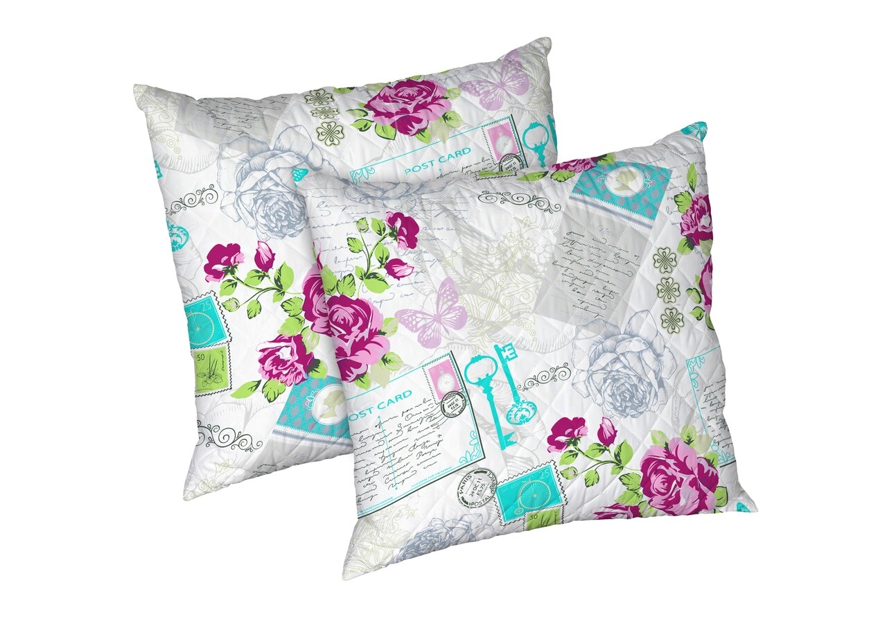 Set 2 perne Rose, microfibra matlasata Alcam, 70x70 cm - imagine 5